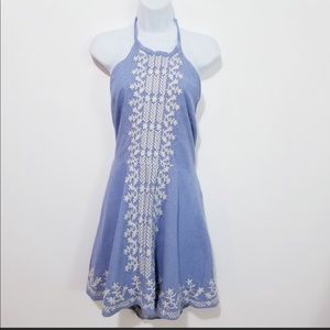 NEW Chelsea & Violet Halter Low back Embroidered